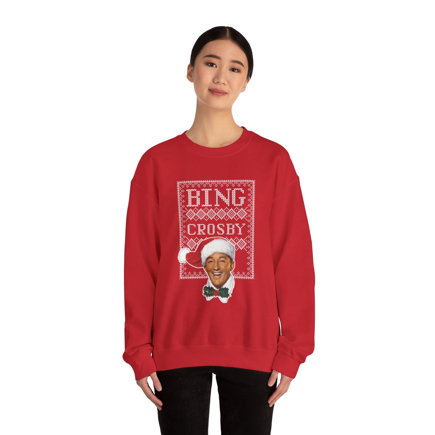 Bing Crosby Ugly Sweater Unisex -Red