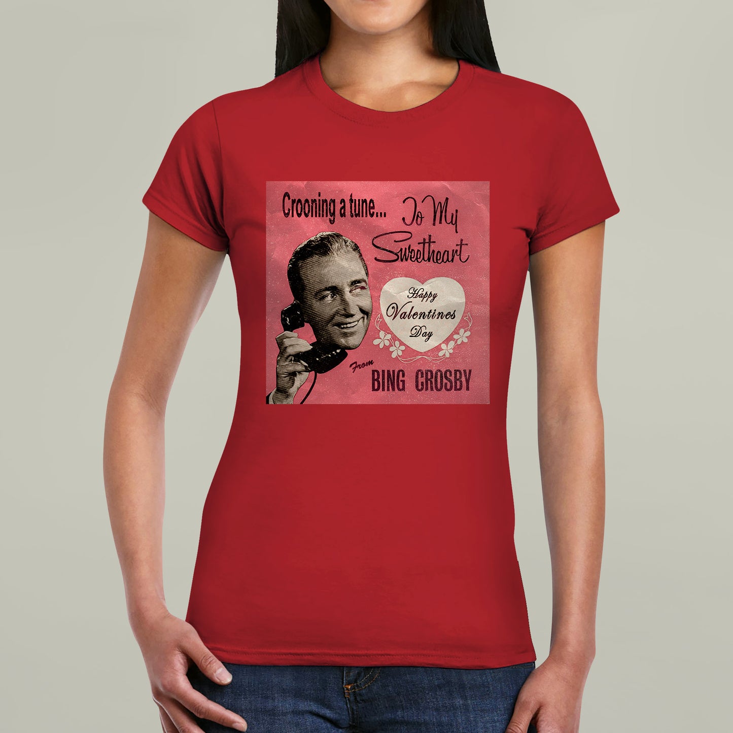 Women's Bing Crosby Valentine's Day Design Tee