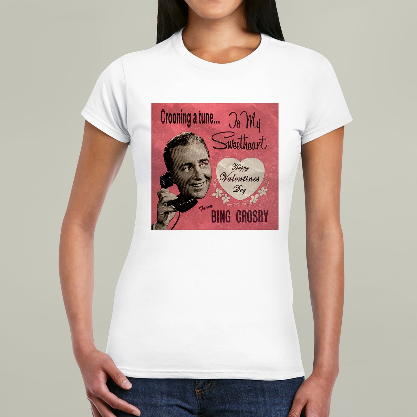 Women's Bing Crosby Valentine's Day Design Tee