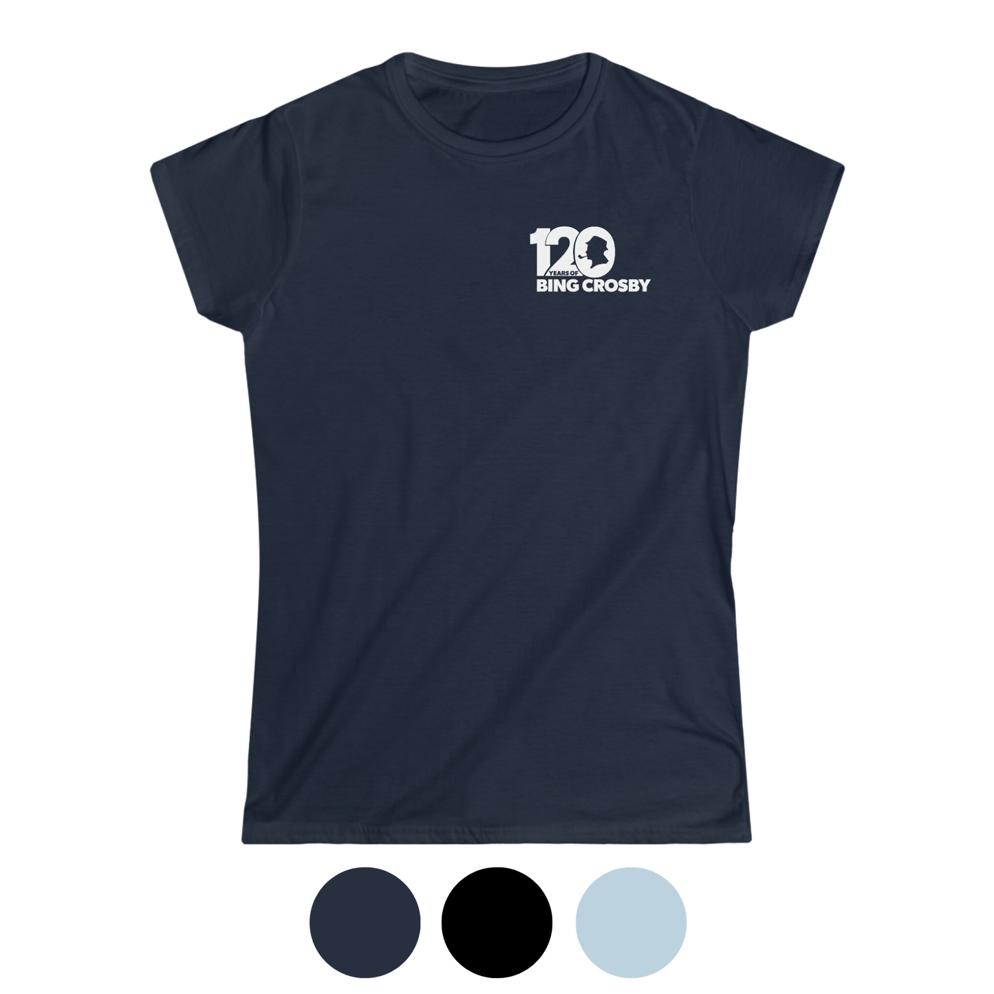 120 Years of Bing Crosby Women's Tee - White Logo