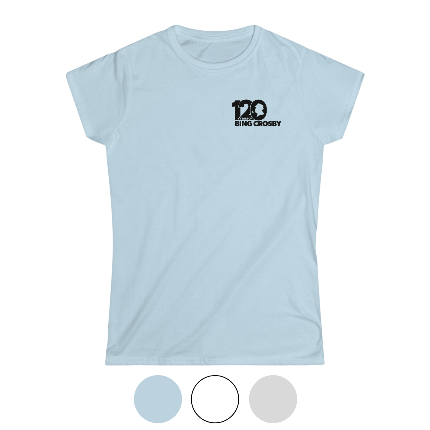 120 Years of Bing Crosby Women's Tee - Black Logo