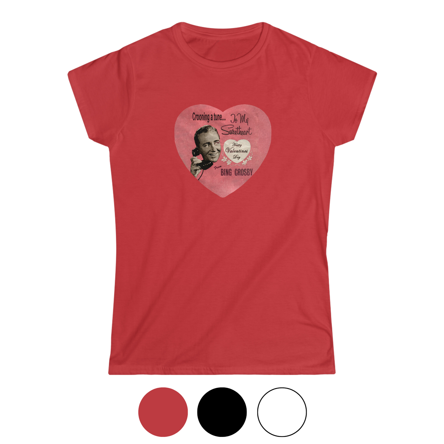 Bing Crosby Valentine's Heart Women's Tee