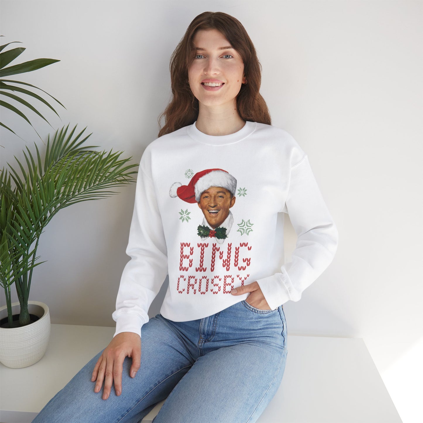 Jolly Bing Unisex Sweater -White