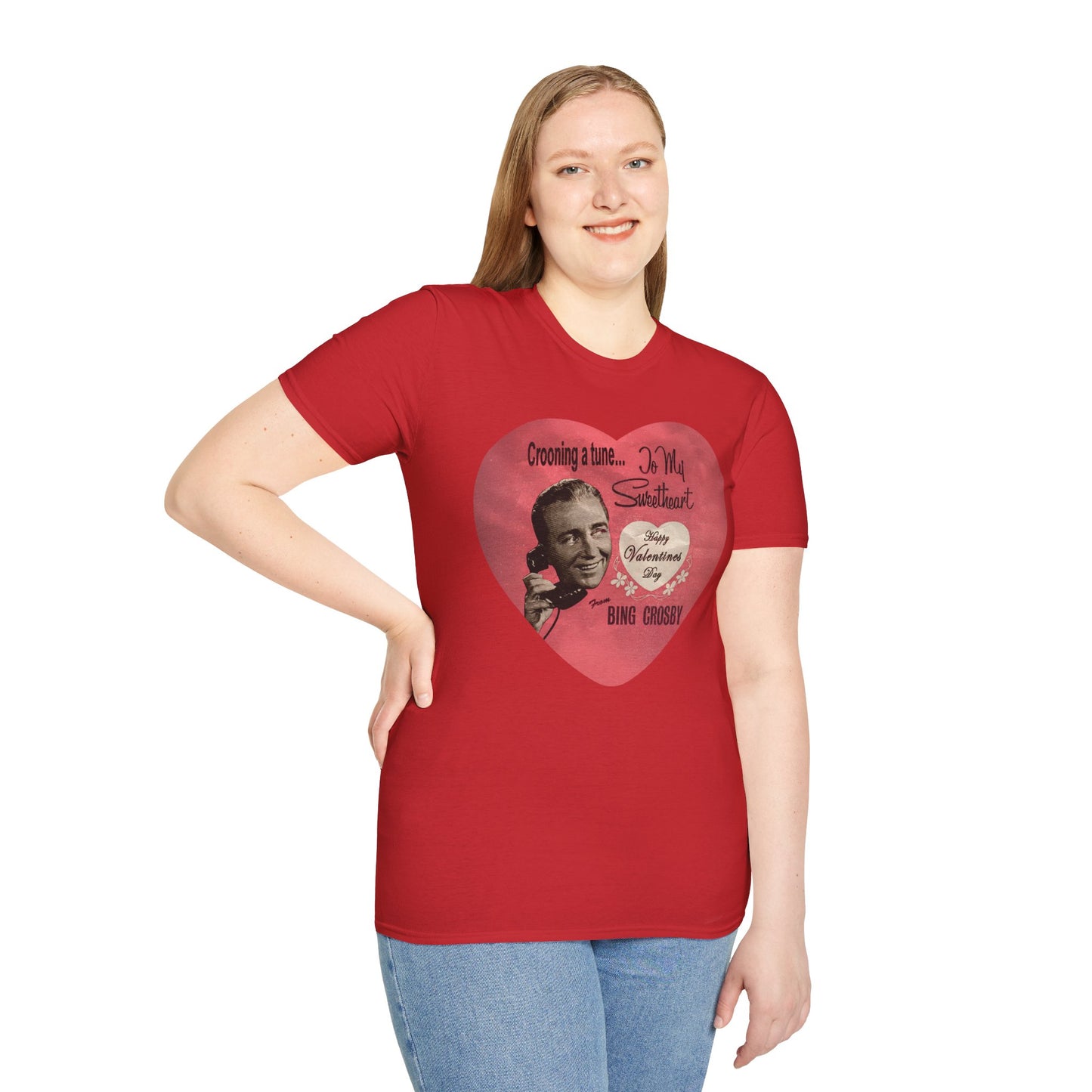 Bing Crosby Valentine's Day Heart Design Tee