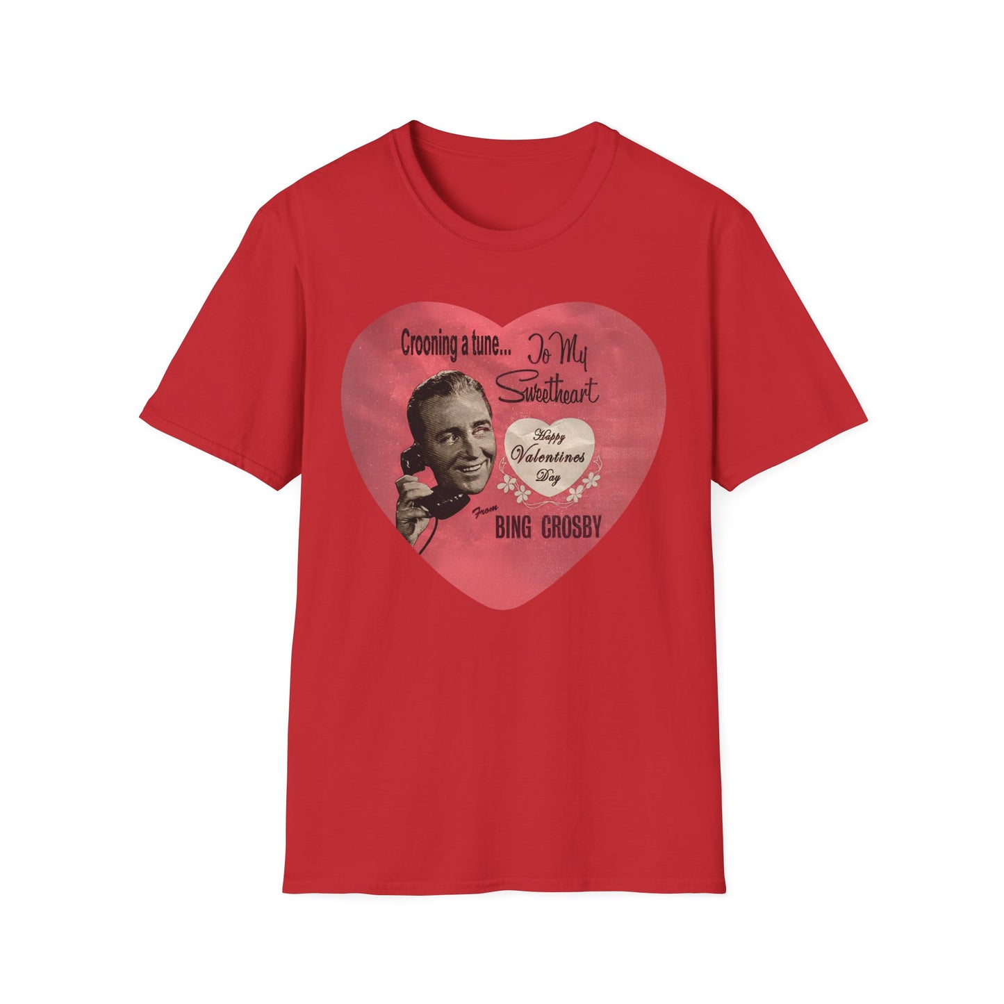 Bing Crosby Valentine's Day Heart Design Tee