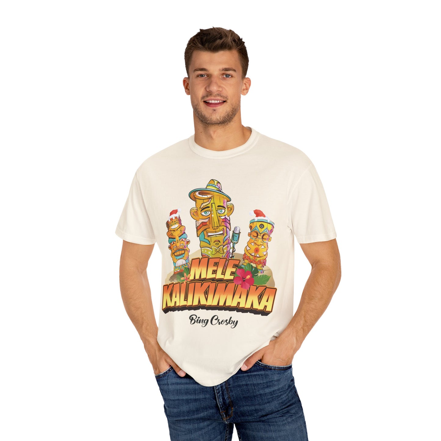 Mele Kalikimaka Unisex Garment-Dyed T-shirt