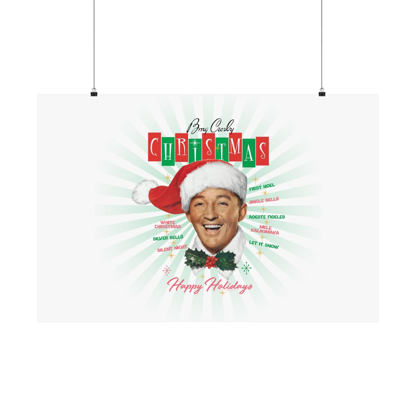 Bing Crosby Christmas Poster