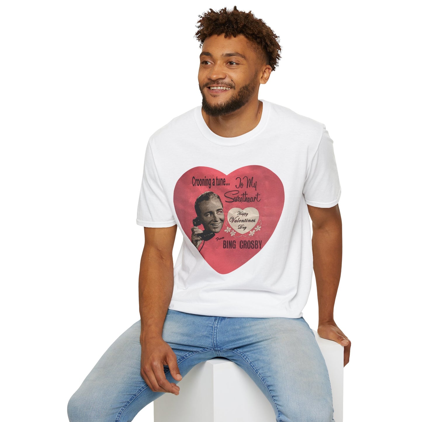 Bing Crosby Valentine's Day Heart Design Tee