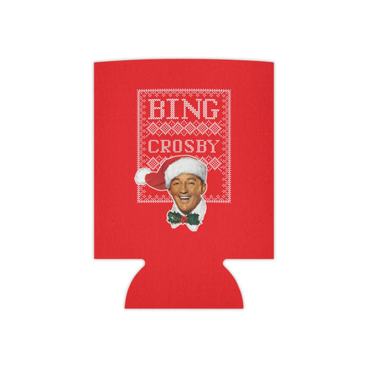 Festive Bing Can Cooler Sleeve -Red