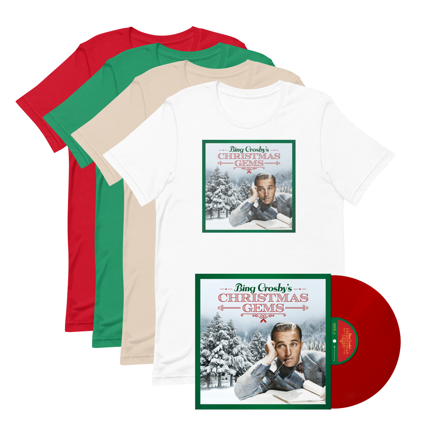 Bing Crosby's Christmas Gems Vinyl & Tee Bundle
