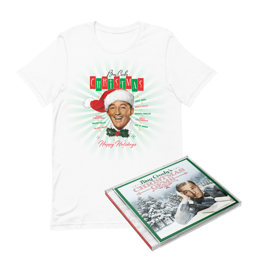 Bing Crosby's Christmas Gems CD & Christmas Tee Bundle