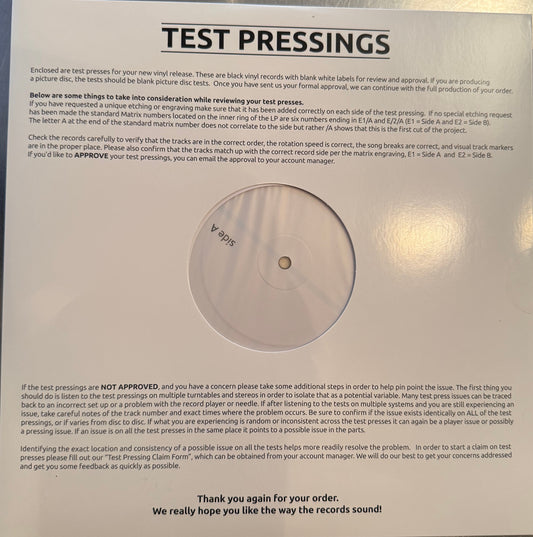 Pre-order - Peace on Earth / Little Drummer Boy – Bing Crosby & David Bowie Test Pressing (LIMITED & RARE)