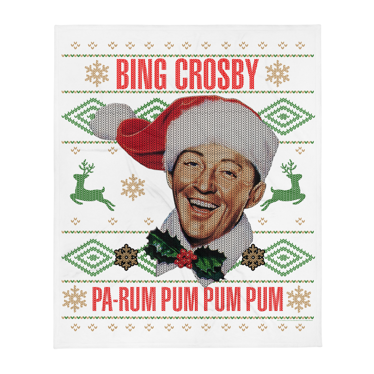 Bing Crosby Christmas Throw Blanket